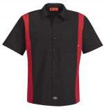 Men’s Industrial Color Block Short-Sleeve Shirt